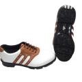 Adidas men's golf shoes white/brown